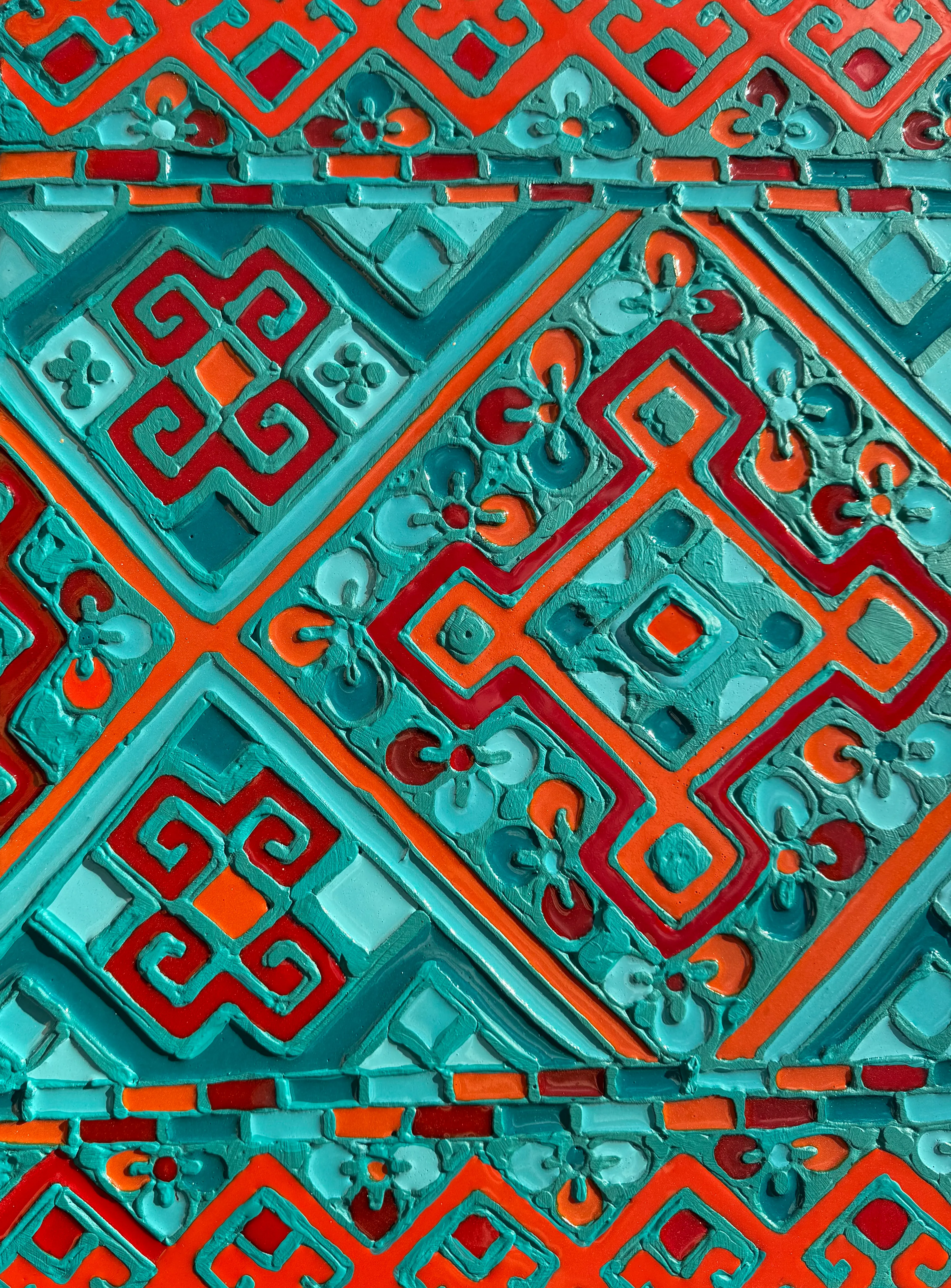Зображення "Переплетіння стихій" від Катерина Зубік, розмір: 50х50, матеріали: Мдф, текстурна паста, епоксидна смола, акрил, медіум: Мішана техніка, місто: Україна, Львів Фото 2 з 4.
