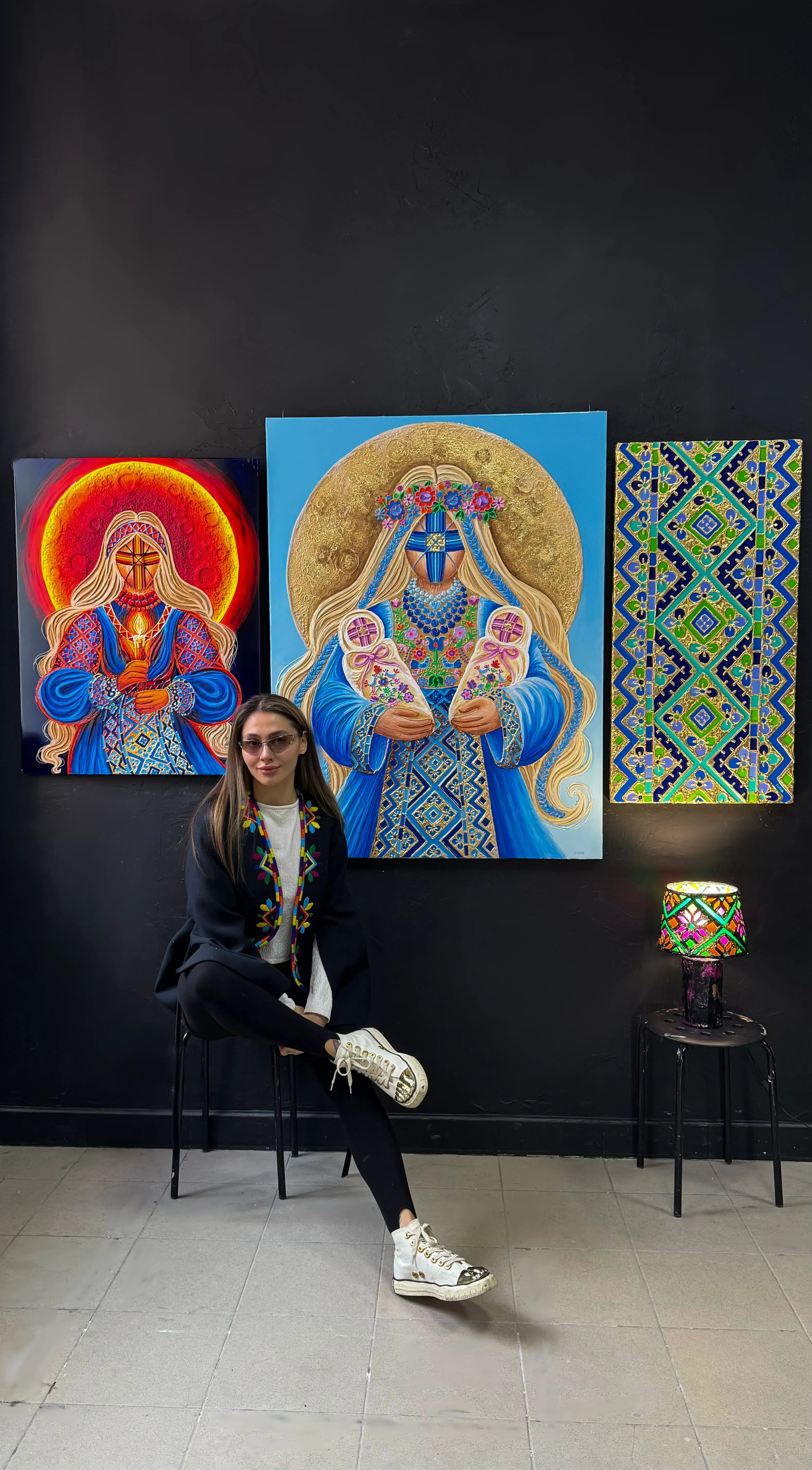 Зображення "Щастя" від Катерина Зубік, розмір: 95х125 см , матеріали: Мдф, текстурна паста, епоксидна смола, акрил, поталь, медіум: Мішана техніка, місто: Україна, Львів, серія: Мотанка Фото 3 з 18.