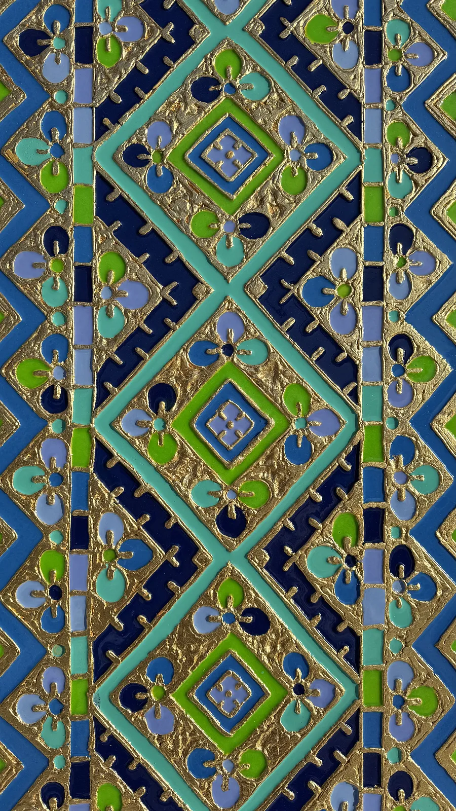 Image of Файні гени  by Kateryna Zubik, size: 50х100 см , made of Мдф, текстурна паста, епоксидна смола, акрил, поталь, Mixed media medium, from Україна, Львів, part of the Файні гени вишиванка series, priced at $600 (≈ 26,881 грн) Photo 1 of 5.