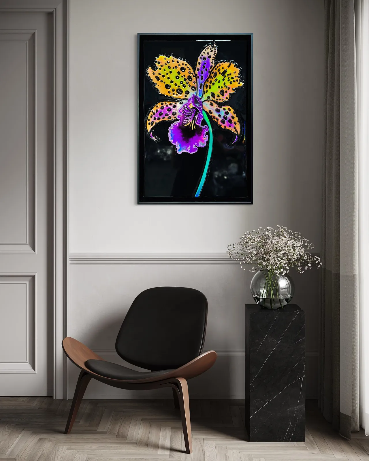 Image of Сила жінки  by Kateryna Zubik, size: 45х65, made of Мдф, текстурна паста, епоксидна смола, вініл, акрил, деревʼяна рамка , Mixed media medium, from Україна, Львів , part of the Енергія series, priced at $250 (≈ 11,200 грн) Photo 7 of 8.