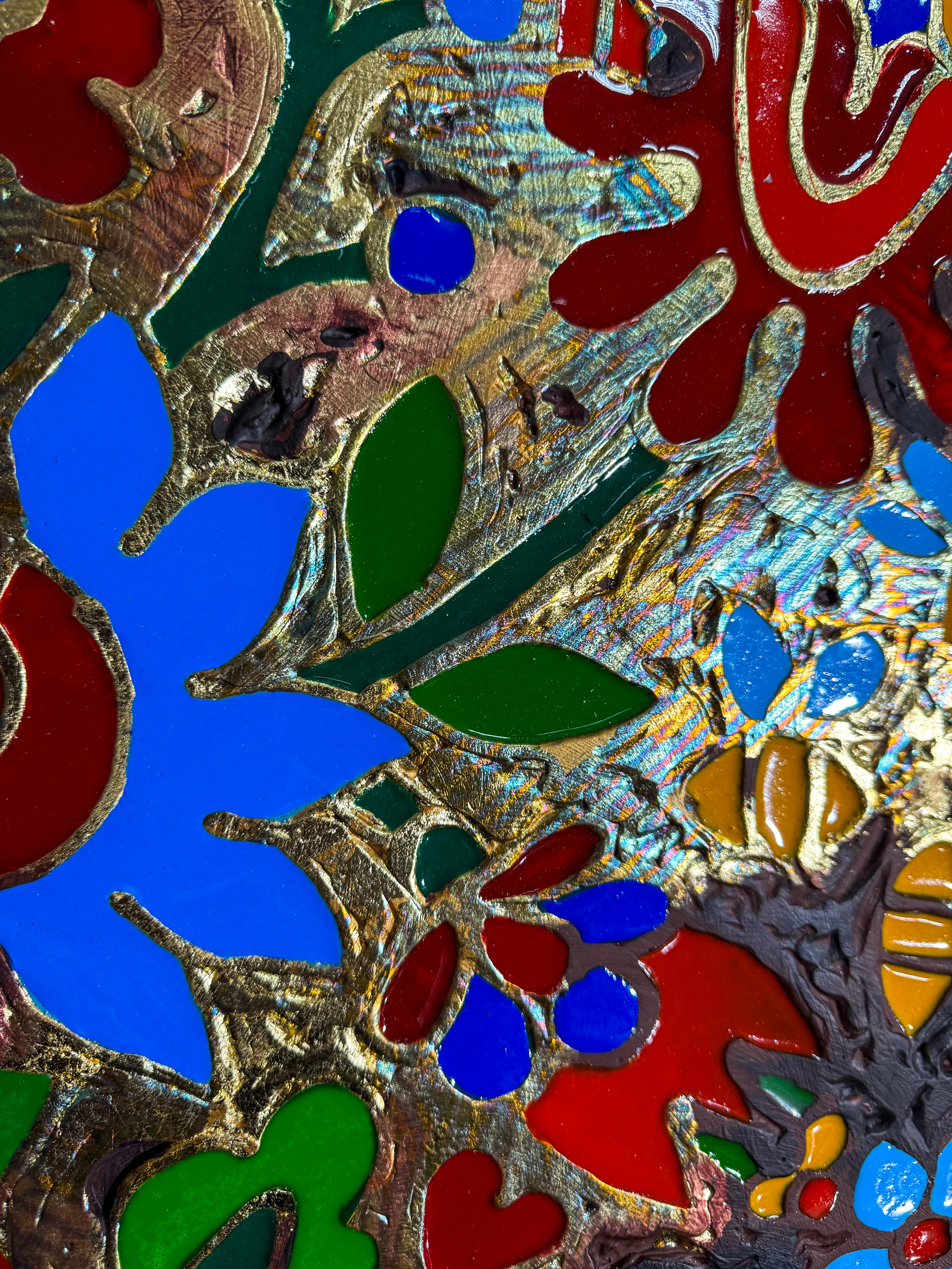 Image of Чорнозем by Kateryna Zubik, size: 60х120 см, made of Мдф, текстурна паста, епоксидна смола, акрил , поталь, Mixed media medium, from Україна, Львів, part of the Файні гени Дерево життя series Photo 5 of 8.