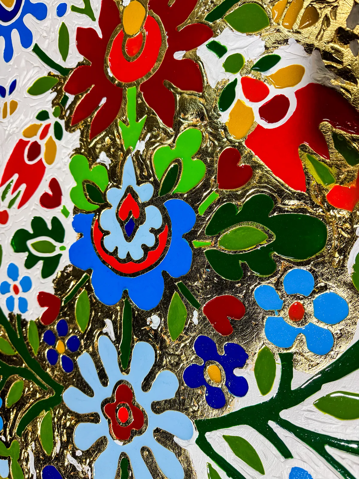 Image of Дерево життя by Kateryna Zubik, size: 60х120 см, made of Мдф, текстурна паста, епоксидна смола, акрил, поталь, Mixed media medium, from Україна, Львів, part of the Файні гени Дерево життя series Photo 4 of 7.
